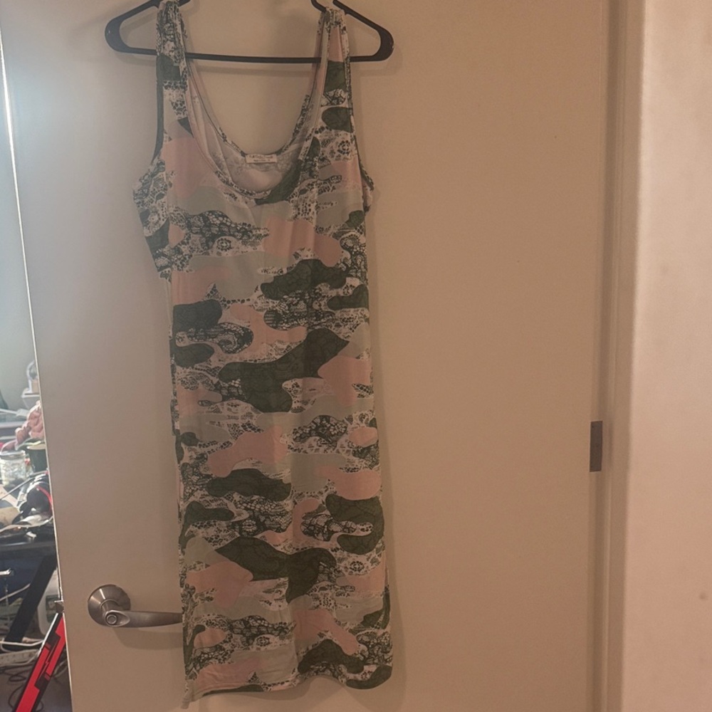 Elegant Camouflage Maxi Dress
